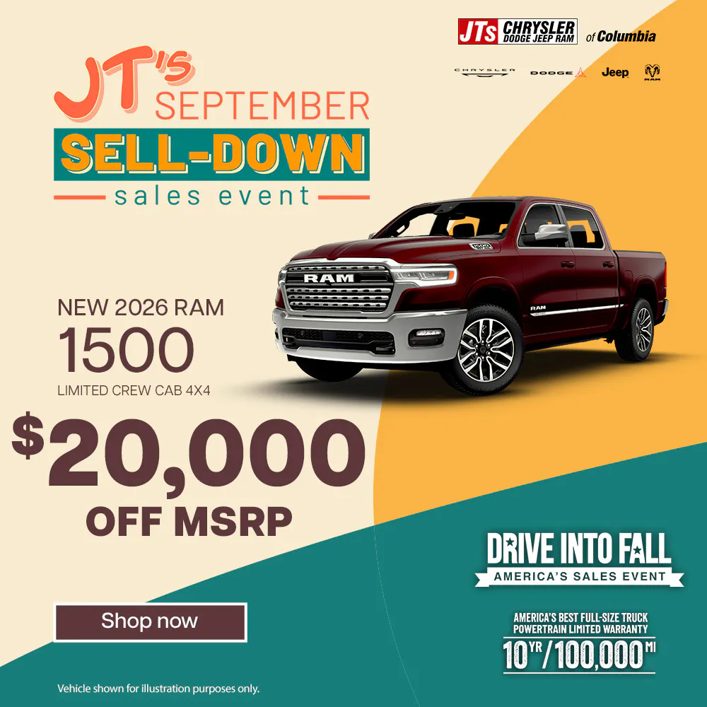 $20,000 off MSRP | JTs Chrysler Dodge Jeep Ram of Columbia