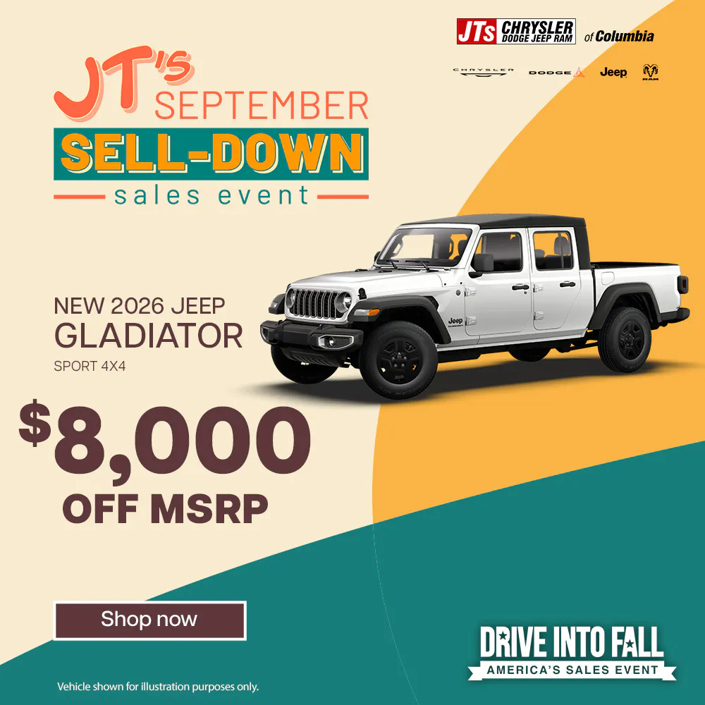 $8,000 off MSRP | JTs Chrysler Dodge Jeep Ram of Columbia