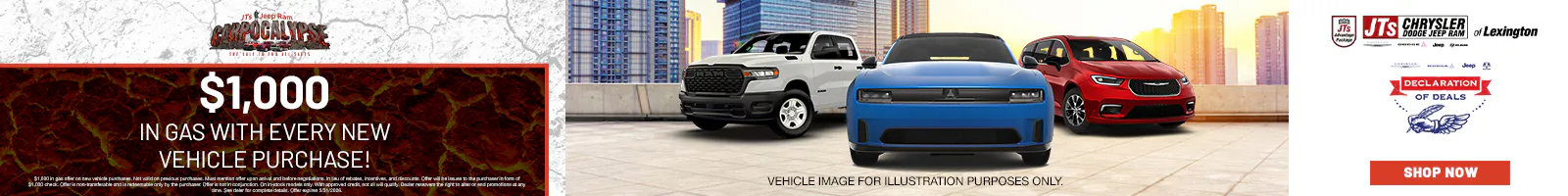 $1,000 In Gas With Every New Vehicle Purchase!