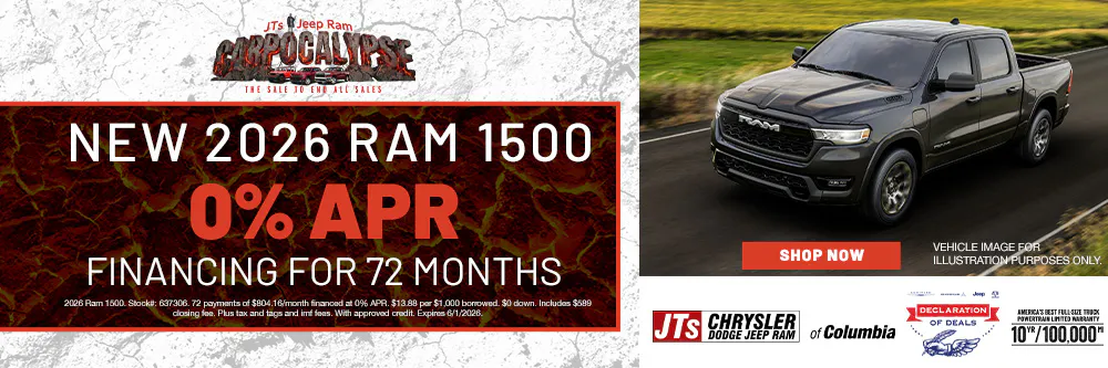 0% APR Financing for 72 months | JTs Chrysler Jeep Dodge Ram of Lexington