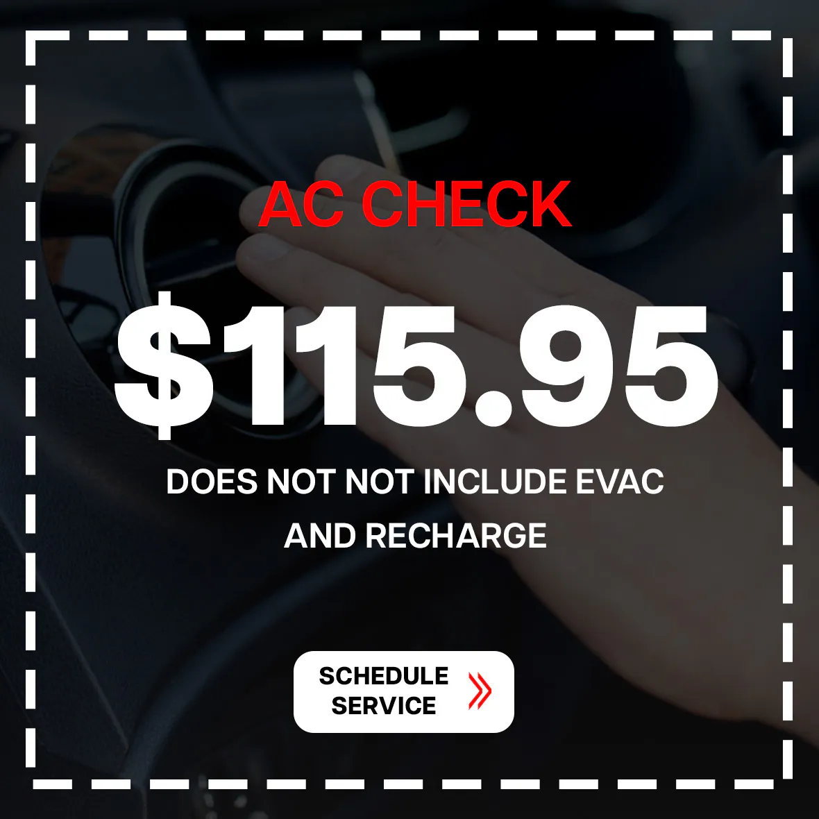 AC Check: $115.95 Does not not include evac and recharge | JTs Chrysler Jeep Dodge Ram of Lexington