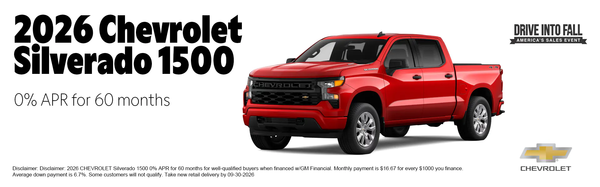2026 Chevrolet Silverado 1500 finance offer at Juneau Chevrolet in Juneau, Alaska