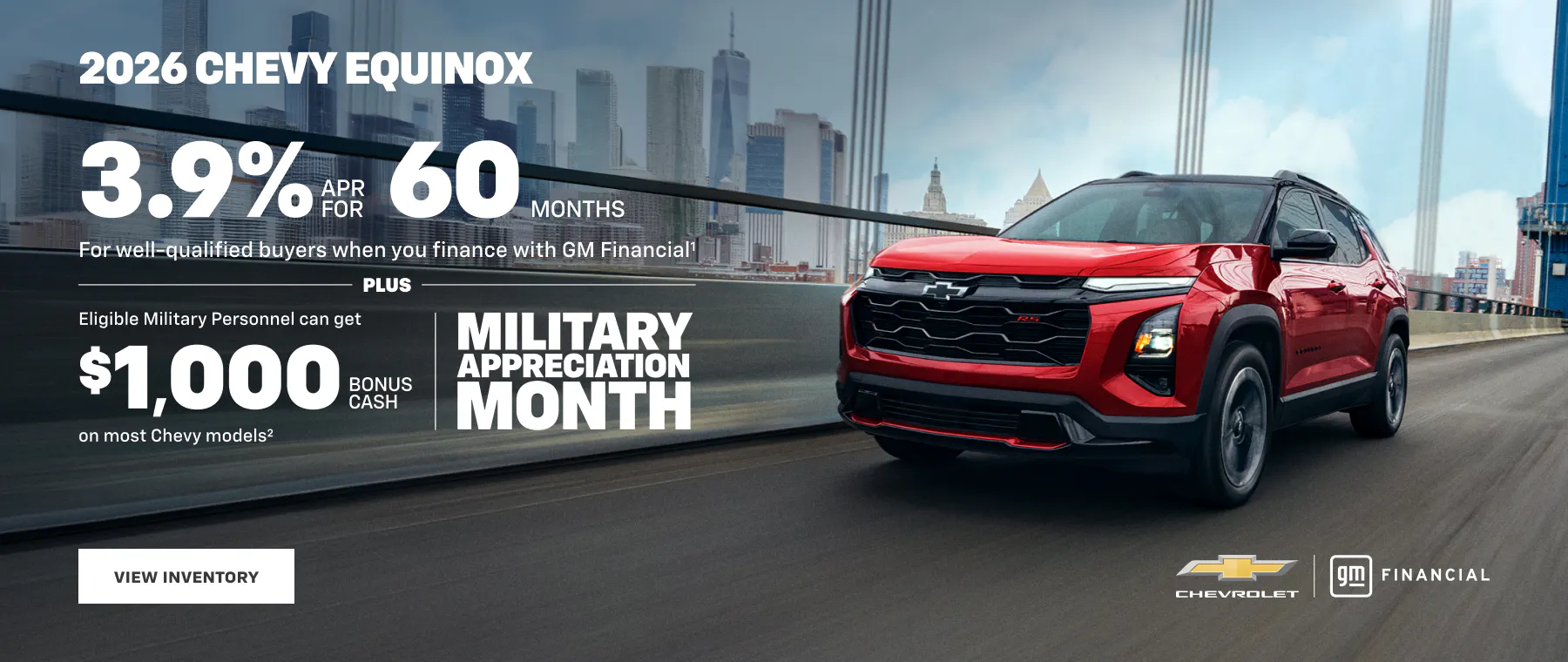 2026 Chevy Equinox 3.9% APR for 60 months at Juneau Auto Mall