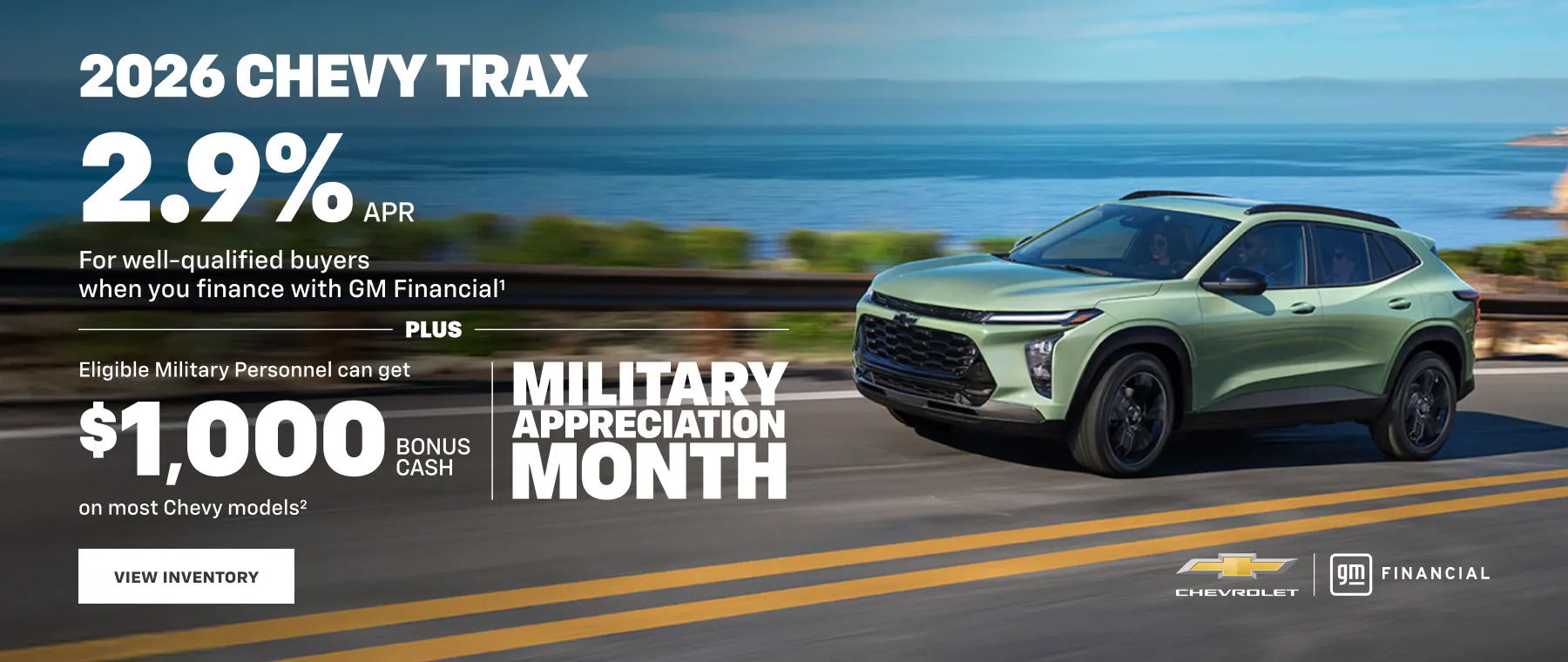 2026 Chevy Trax 2.9% APR offer at Juneau Auto Mall Alaska