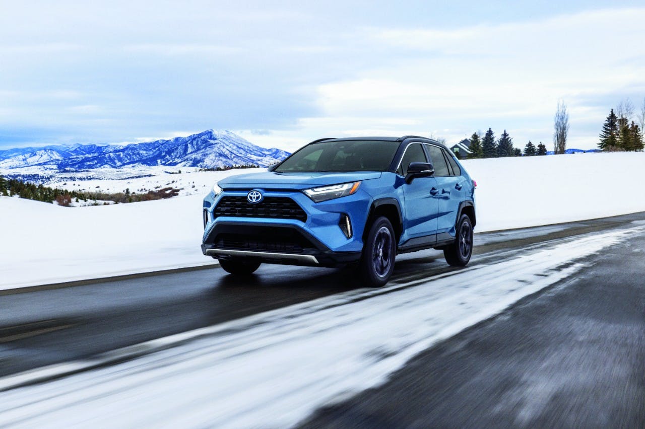 Toyota RAV4 SUV ready for winter driving in Juneau Alaska