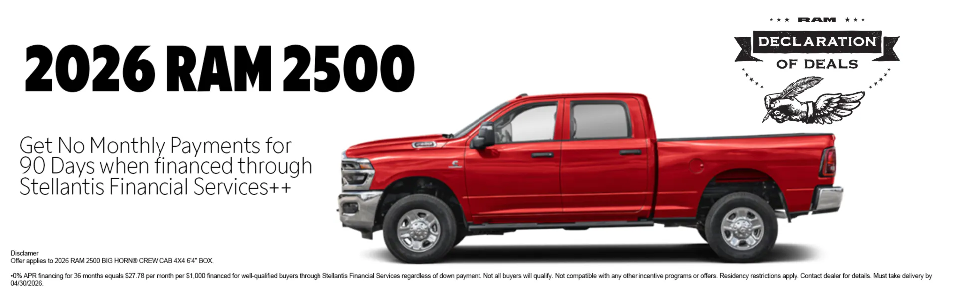 RAM 2500 May special offer at Juneau Jeep RAM Alaska