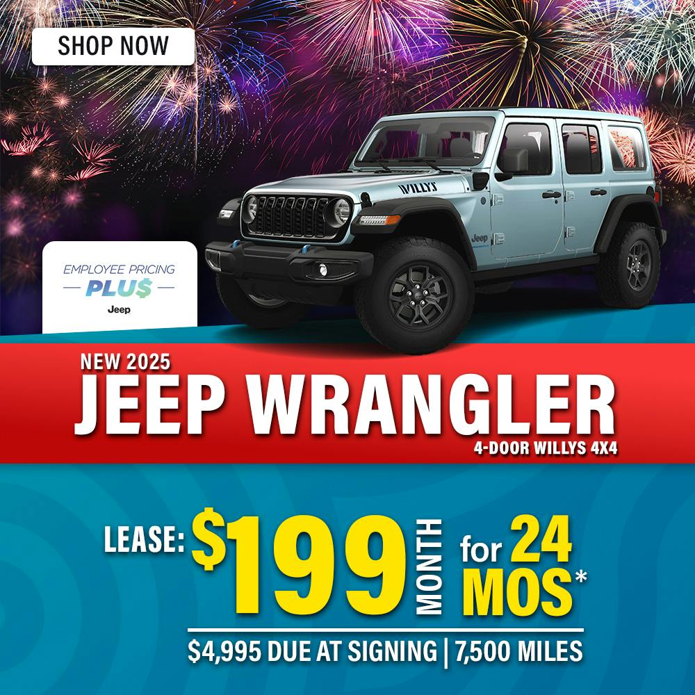 New 2025 Jeep Wrangler 4xe 4-Door Willys 4X4