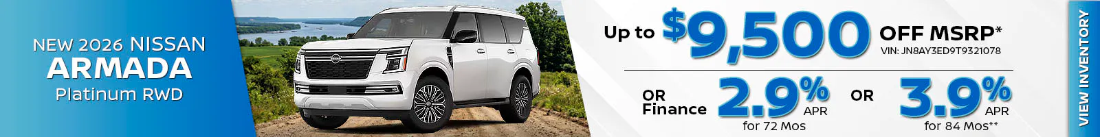 New 2026 Nissan Armada Platinum RWD