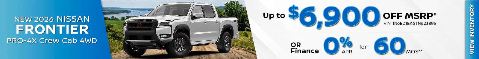 New 2026 Nissan Frontier PRO-4X Crew Cab 4WD