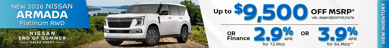 New 2026 Nissan Armada Platinum RWD