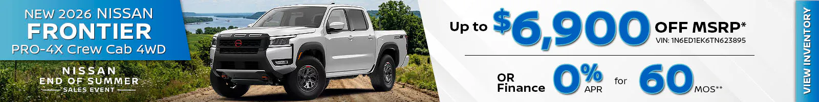 New 2026 Nissan Frontier PRO-4X Crew Cab 4WD
