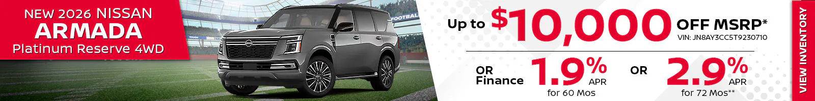 New 2026 Nissan Armada Platinum Reserve 4WD