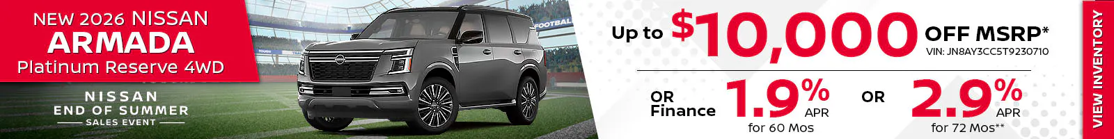 New 2026 Nissan Armada Platinum Reserve 4WD