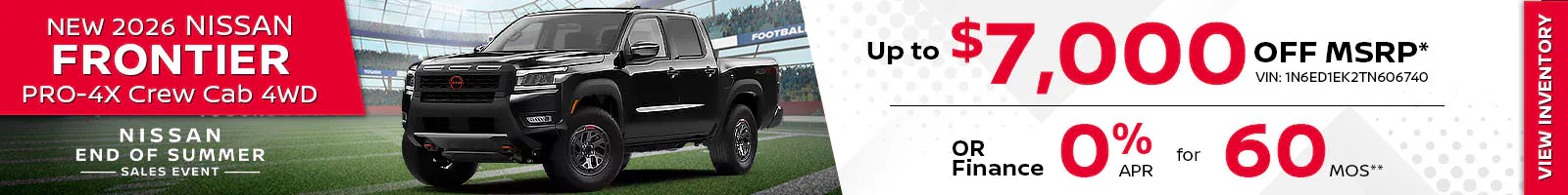 New 2026 Nissan Frontier PRO-4X Crew Cab 4WD
