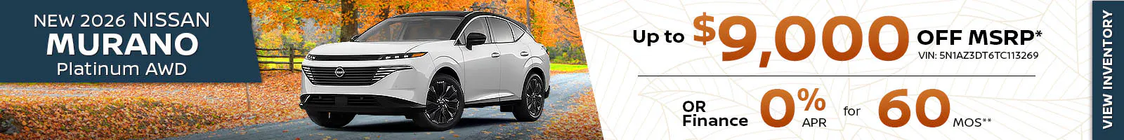 New 2026 Nissan Murano Platinum AWD
