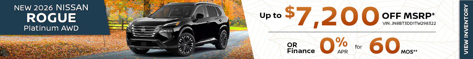 New 2026 Nissan Rogue Platinum AWD
