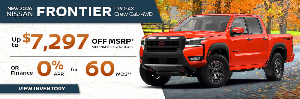 New 2026 Nissan Frontier PRO-4X Crew Cab 4WD | Landers Nissan