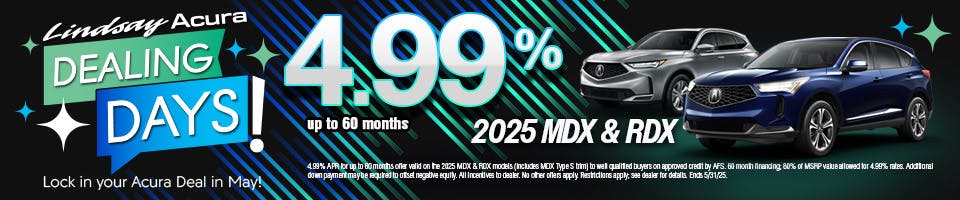 4.99% 2025 RDX | MDX | Lindsay Acura
