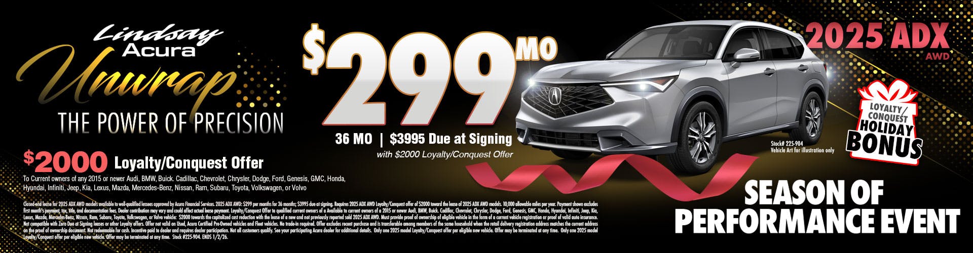 25ADX $299 per mo DEC25