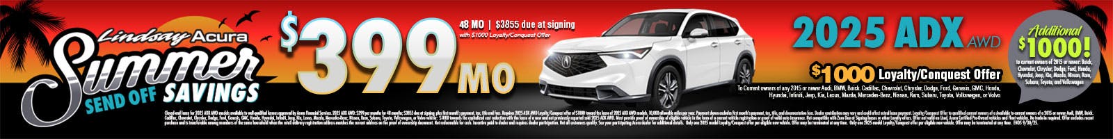 25ADX $399 per mo SEPT25