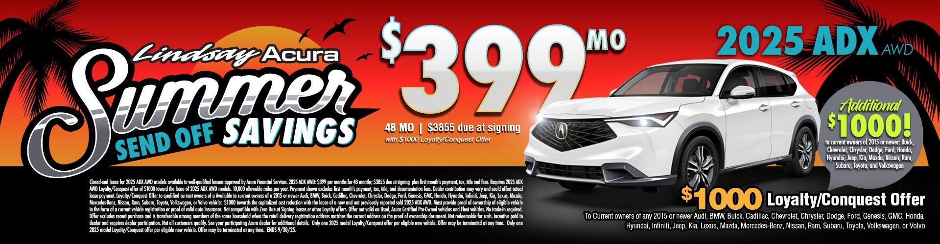 25ADX $399 per mo SEPT25