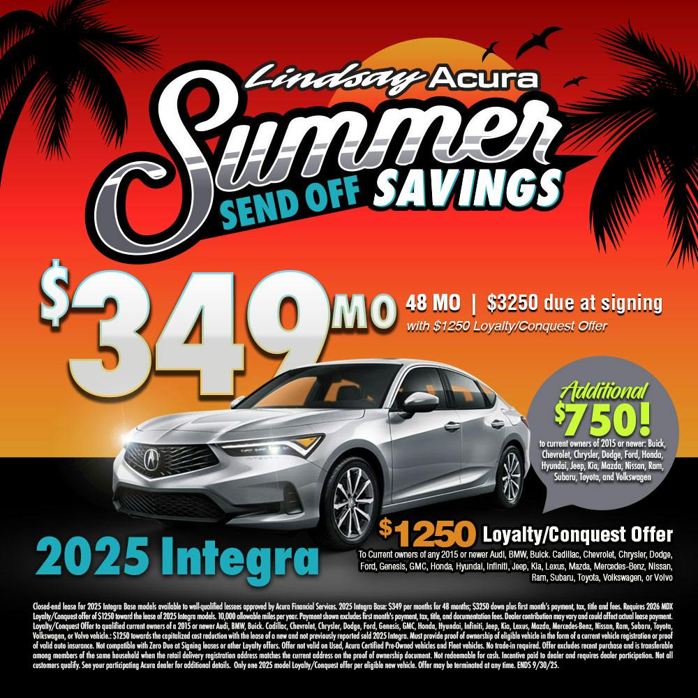 $349 2025 Integra AUG25