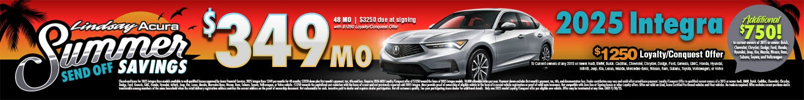 $349 2025 Integra AUG25