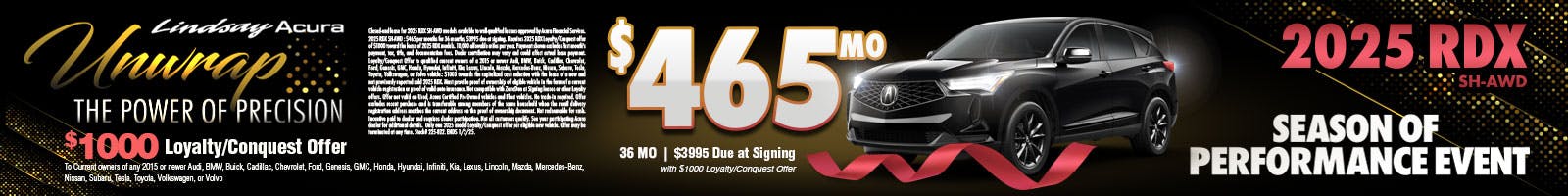 $465 mo | 2025 RDX SH-AWD DEC25