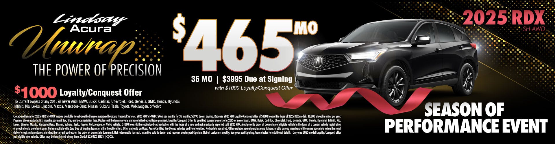 $465 mo | 2025 RDX SH-AWD DEC25