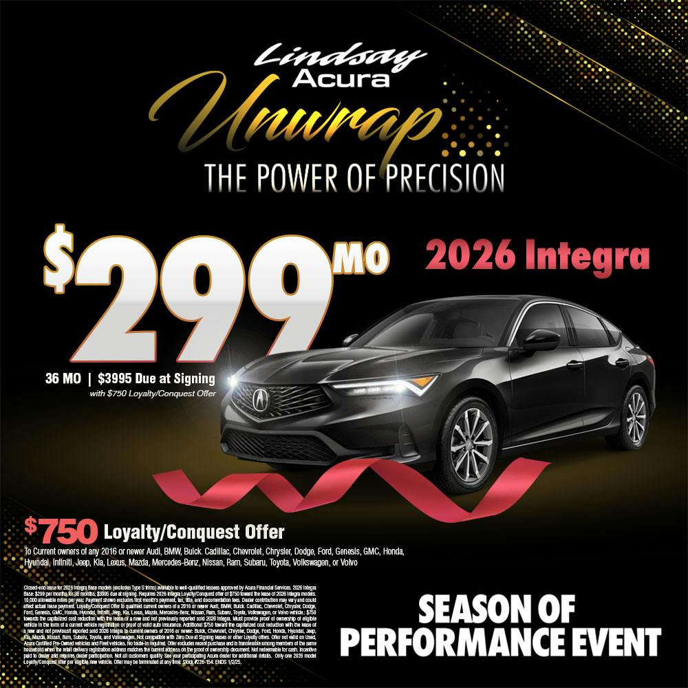 $299 2025 Integra DEC25