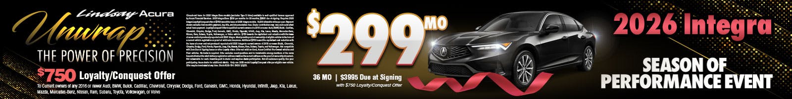 $299 2025 Integra DEC25