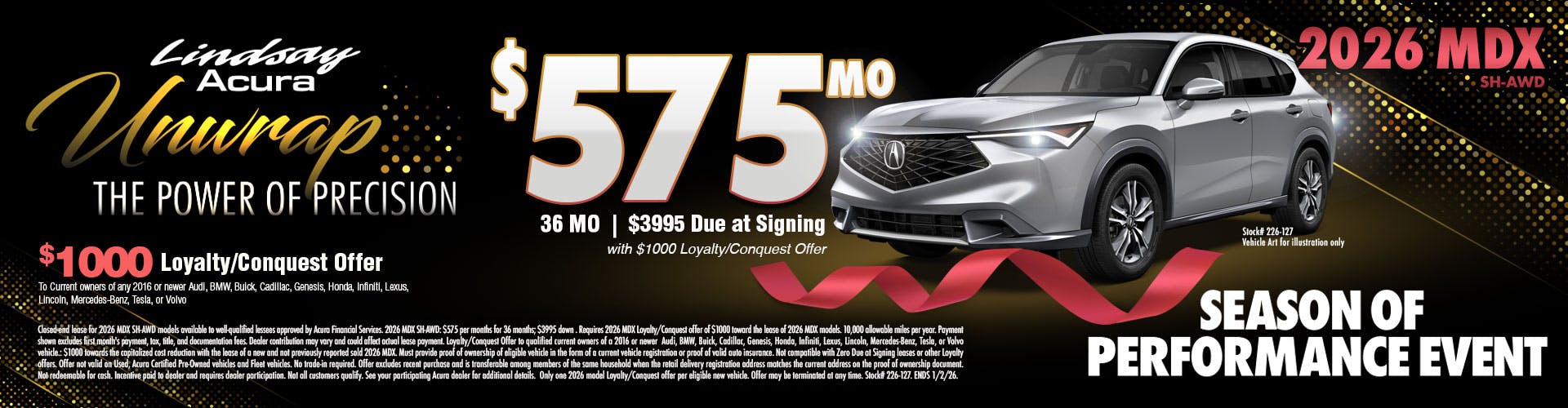 2026 MDX $575mo DEC25