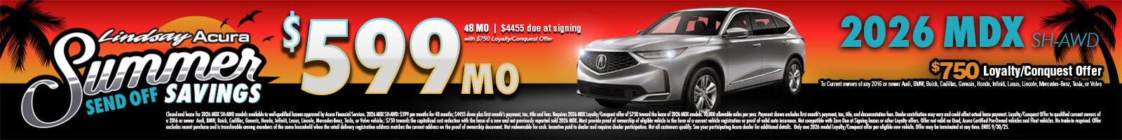 2026 MDX $599mo SEPT25