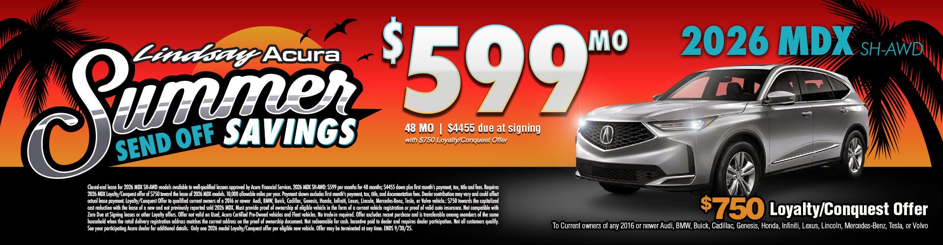 2026 MDX $599mo SEPT25