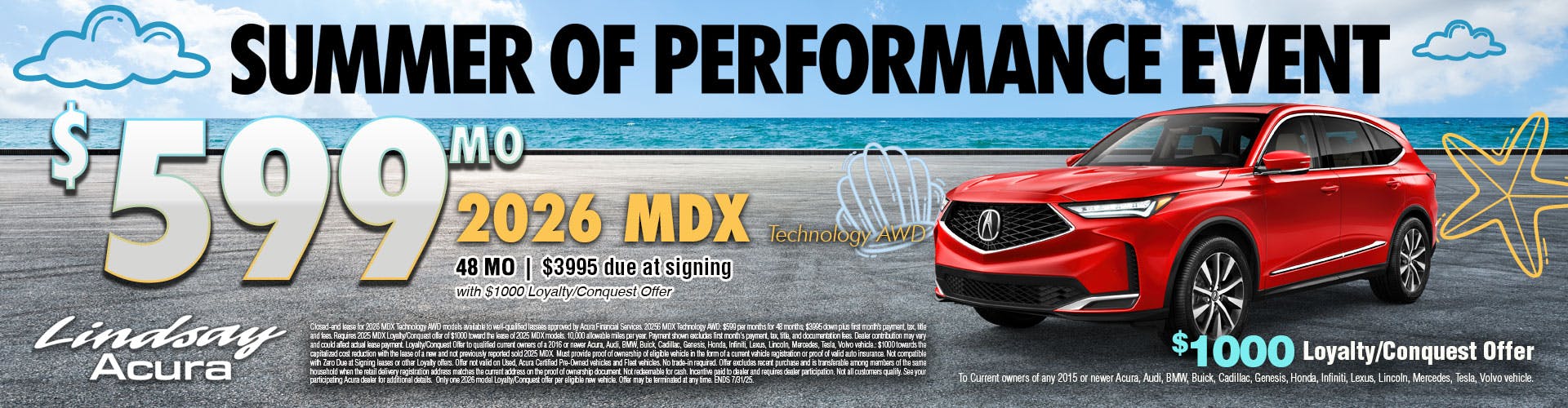 2026 MDX $599mo