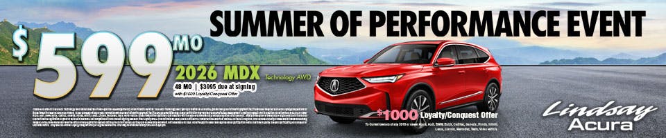 2026 MDX $599mo AUG25 | Lindsay Acura