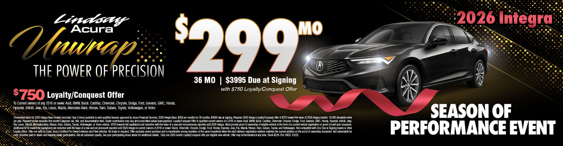 $299 2025 Integra DEC25