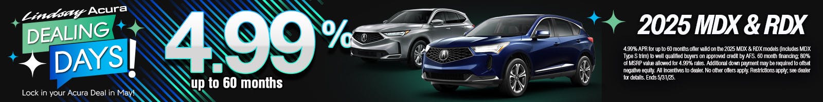 4.99% 2025 RDX | MDX