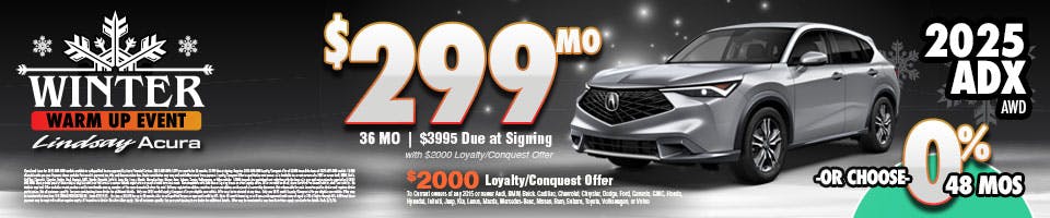 25ADX $299 per mo FEB26 | Lindsay Acura