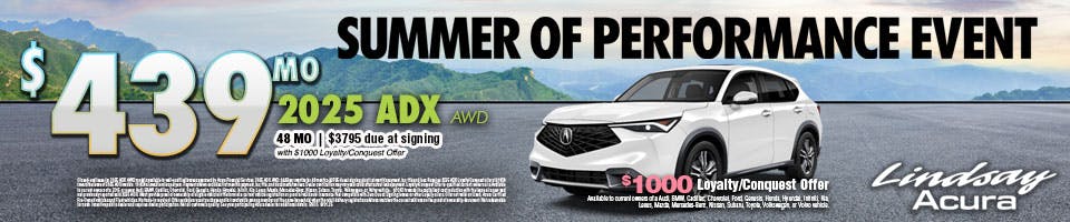 25ADX $439 per mo AUG25 | Lindsay Acura