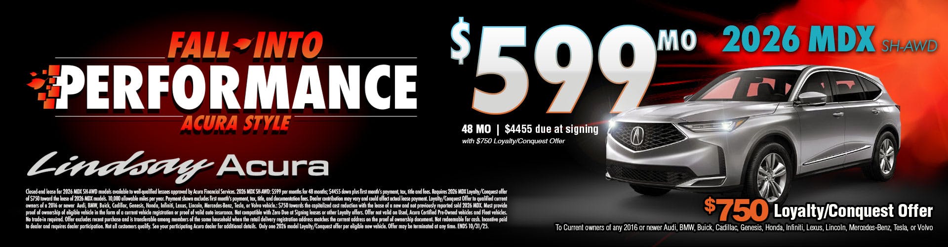 2026 MDX $599mo SEPT25