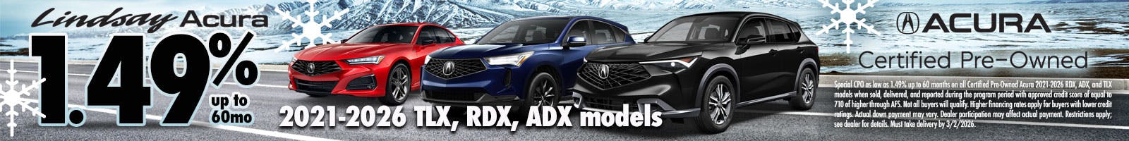 CPO Acura 3 MODELS JAN26