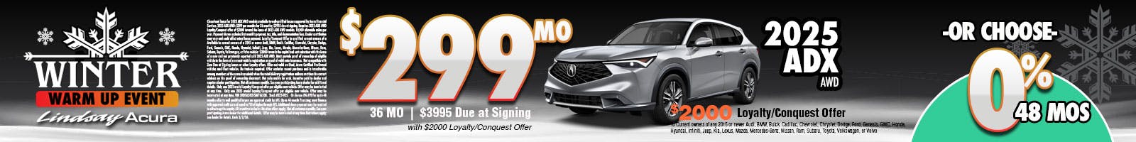 25ADX $299 per mo FEB26