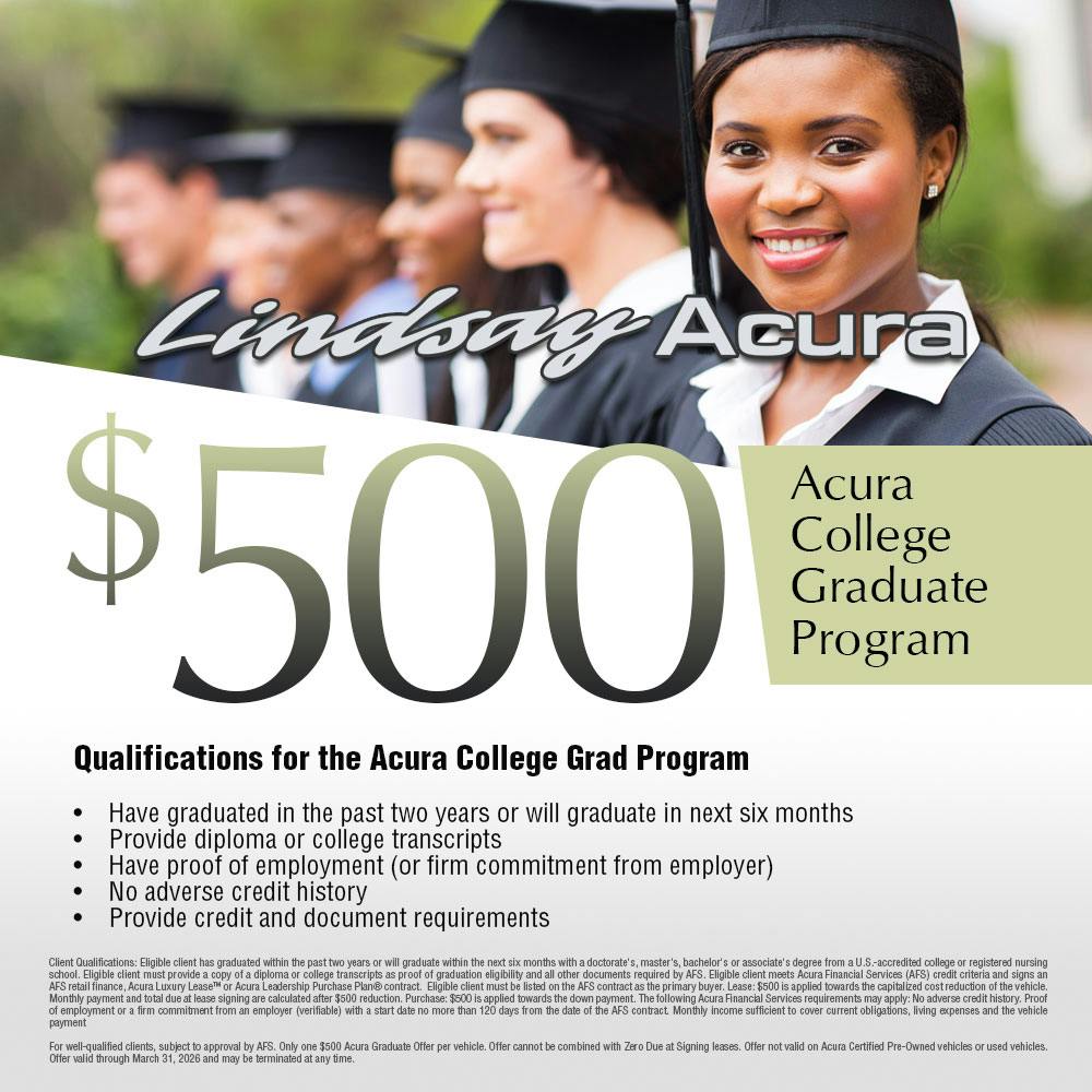 Acura GRAD $500 Offer