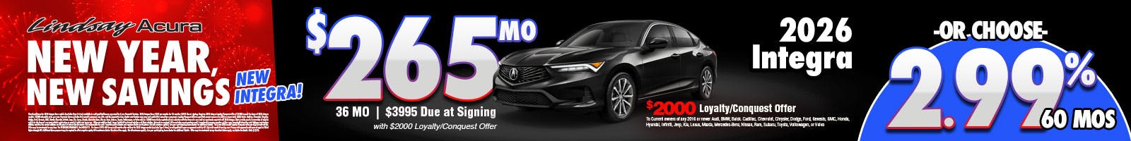 $265 2026 Integra JAN26