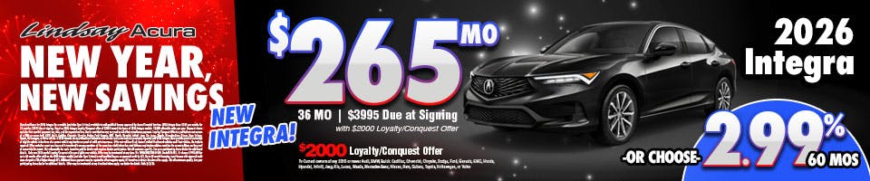$265 2026 Integra JAN26 | Lindsay Acura