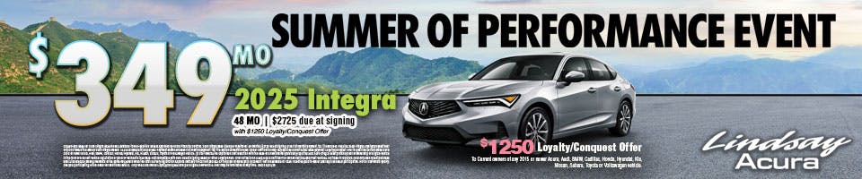 $349 2025 Integra AUG25 | Lindsay Acura