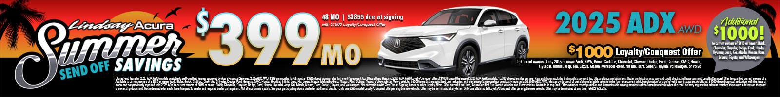 25ADX $399 per mo SEPT25