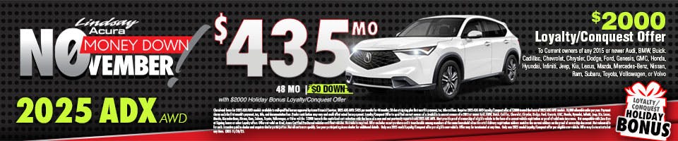 25ADX $435 per mo NOV25 | Lindsay Acura