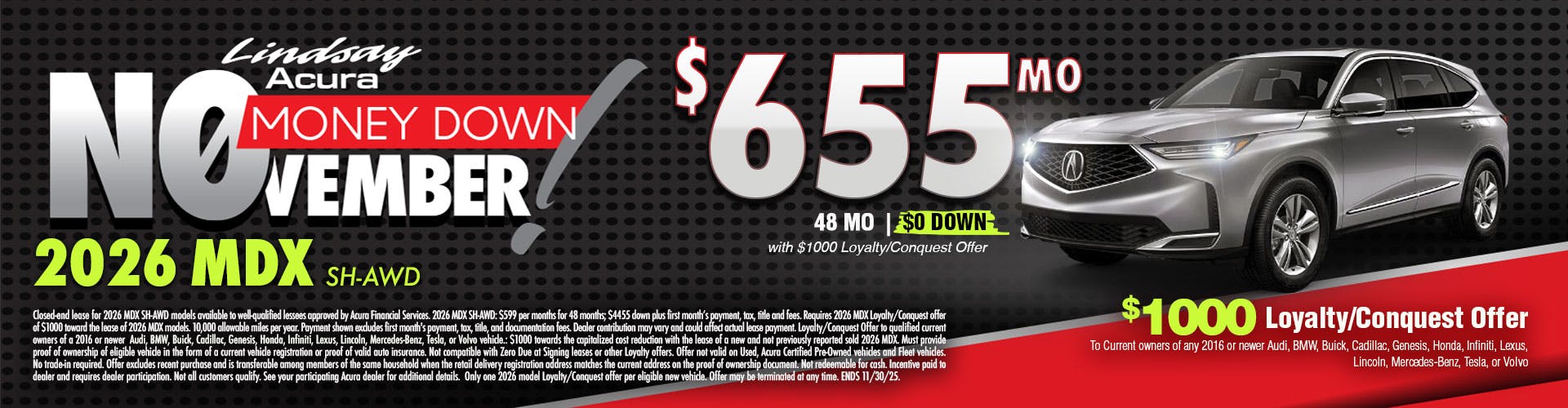 2026 MDX $655mo NOV25